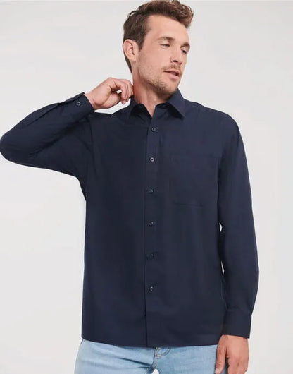 Russell Collection Men LS Classic Poplin 934M - - Customisable Shirts