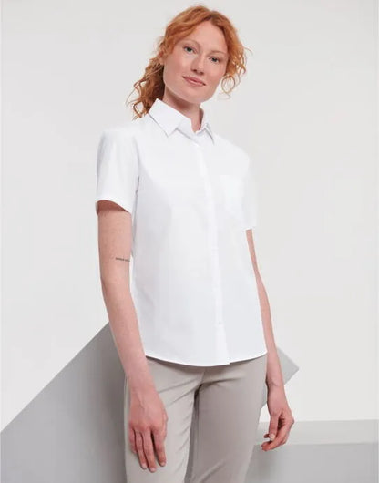 Russell Collection Lady SS Clasic Poplin 935F - - Customisable Shirts