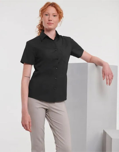 Russell Collection Lady SS Clasic Poplin 935F - - Customisable Shirts
