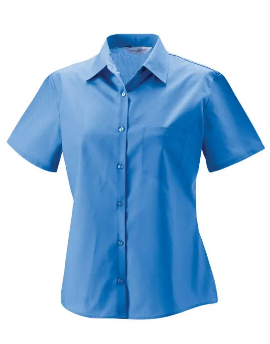 Russell Collection Lady SS Clasic Poplin 935F - - Customisable Shirts