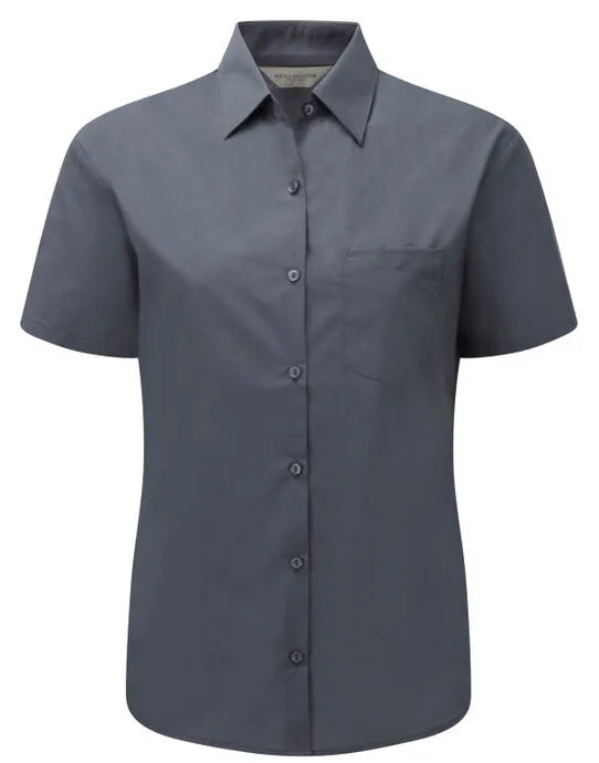 Russell Collection Lady SS Clasic Poplin 935F - - Customisable Shirts
