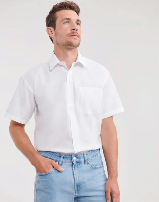 Russell Collection Men SS Classic Poplin 935M - - Customisable Shirts
