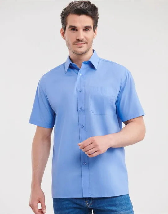 Russell Collection Men SS Classic Poplin 935M - - Customisable Shirts