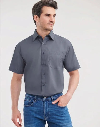 Russell Collection Men SS Classic Poplin 935M - - Customisable Shirts