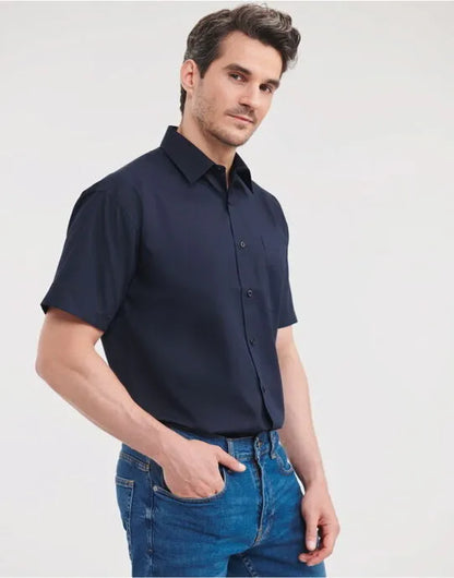Russell Collection Men SS Classic Poplin 935M - - Customisable Shirts