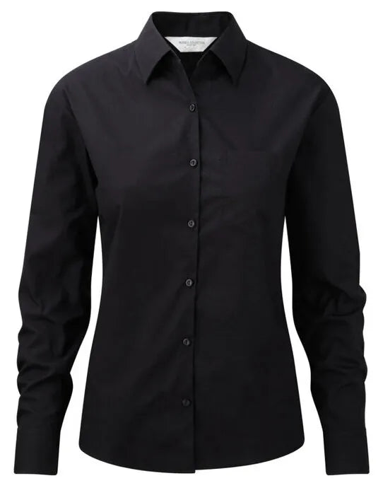 Russell Collection Lady LS PureCot Shirt 936F - - Customisable Shirts