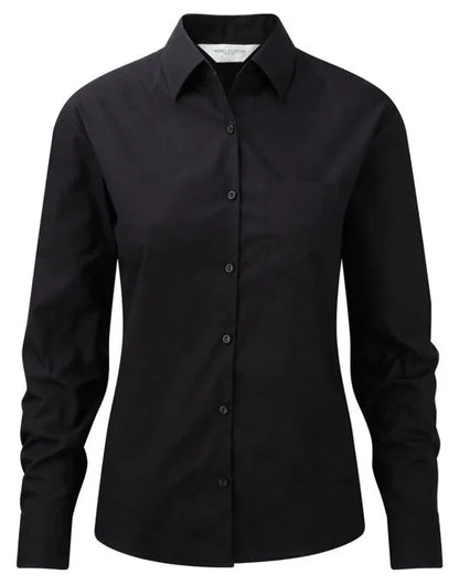 Russell Collection Lady LS PureCot Shirt 936F - - Customisable Shirts