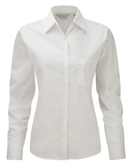 Russell Collection Lady LS PureCot Shirt 936F - - Customisable Shirts