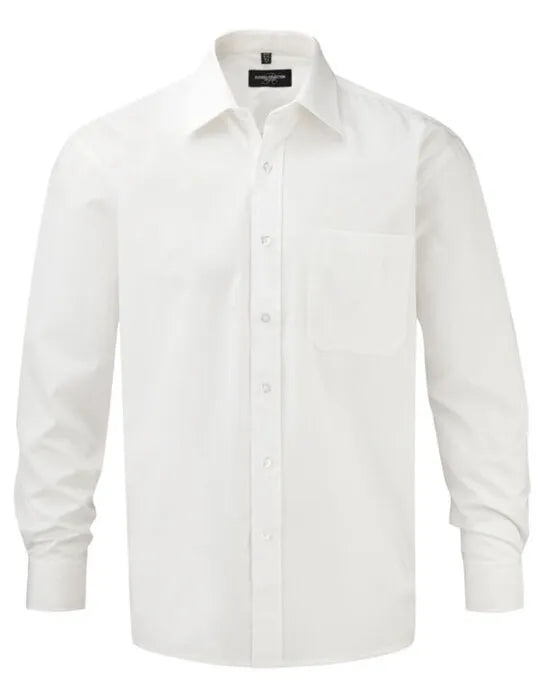 Russell Collection Mens LS PureCot Shirt 936M - - Customisable Shirts