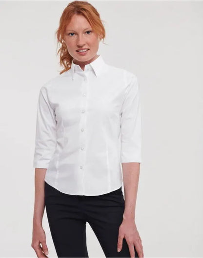 Russell Collection Lady 3/4 Stretch Shrt 946F - - Customisable Shirts