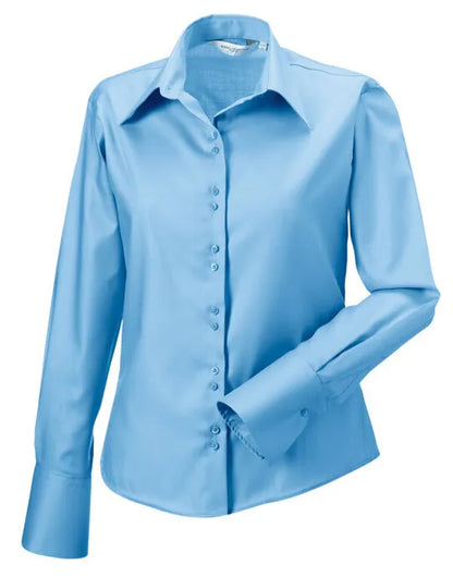 Russell Collection Lady LS NonIron Shirt 956F - - Customisable Shirts