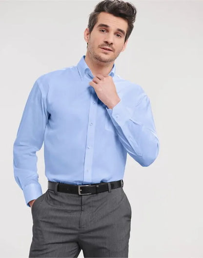 Russell Collection Mens LS NonIron Shirt 956M - - Customisable Shirts