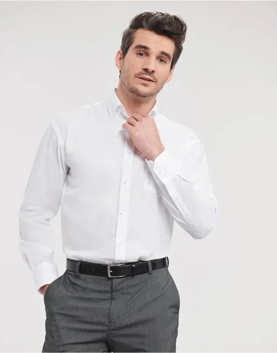 Russell Collection Mens LS NonIron Shirt 956M - - Customisable Shirts