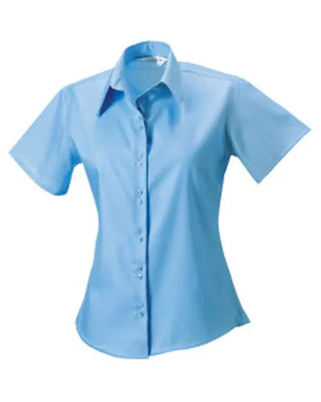 Russell Collection Lady SS NonIron Shirt 957F - - Customisable Shirts