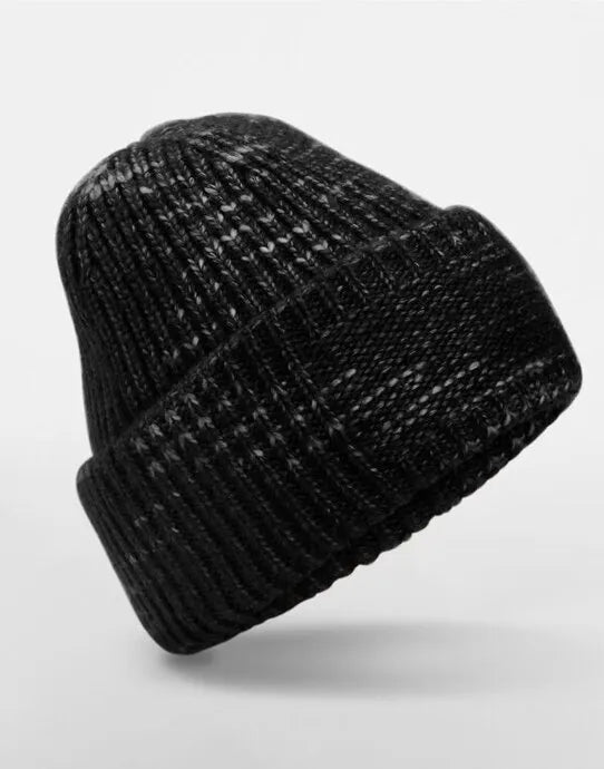 Beechfield Chunky Knitted Patch Beanie B330R - - Customisable Beanies