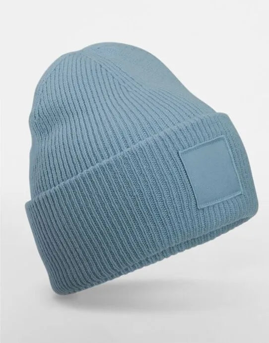 Beechfield Deep Cuff Tonal Patch Beanie B336R - - Customisable Beanies