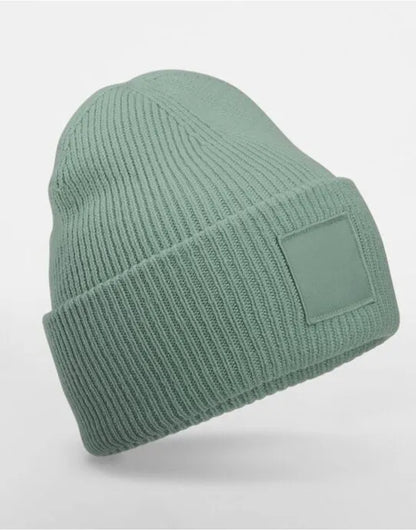 Beechfield Deep Cuff Tonal Patch Beanie B336R - - Customisable Beanies
