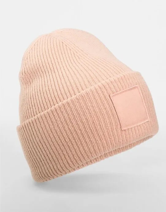 Beechfield Deep Cuff Tonal Patch Beanie B336R - - Customisable Beanies
