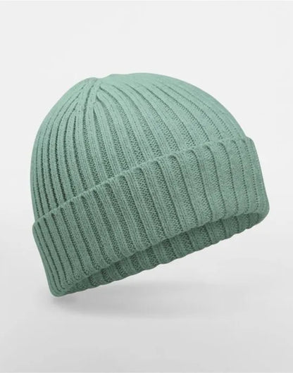 Beechfield Organic Cotton Kids Beanie B341B - Dusty Green O S - Customisable Beanies
