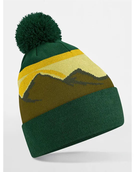 Beechfield Mountain Peaks Pom Pom Beanie B395R - - Customisable Beanies
