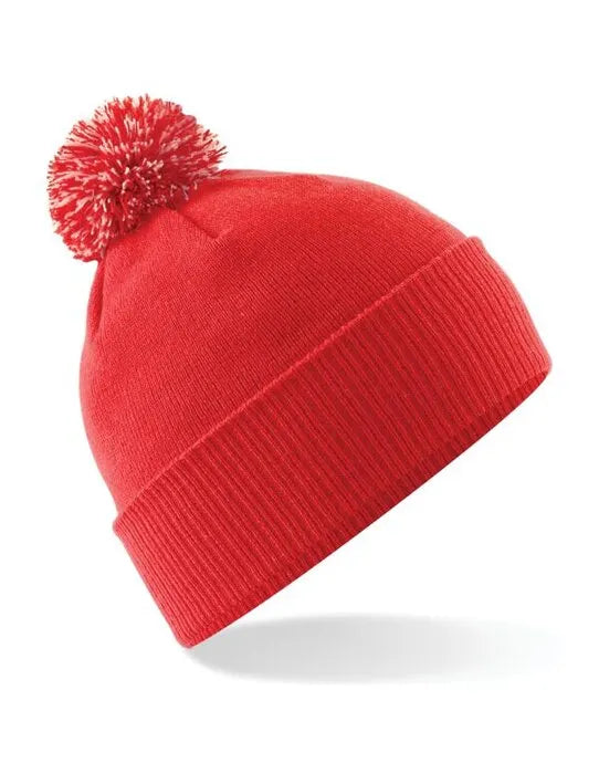 Beechfield Junior Snowstar¬Æ Beanie B450B - Bright Red off White O S - Customisable Beanies