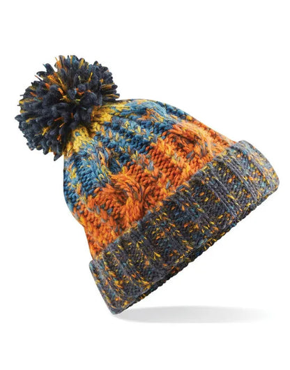 Beechfield Corkscrew Pom Pom Beanie B486 - - Customisable Beanies