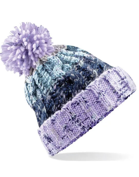 Beechfield Corkscrew Pom Pom Beanie B486 - - Customisable Beanies