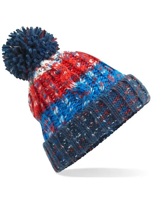 Beechfield Corkscrew Pom Pom Beanie B486 - - Customisable Beanies