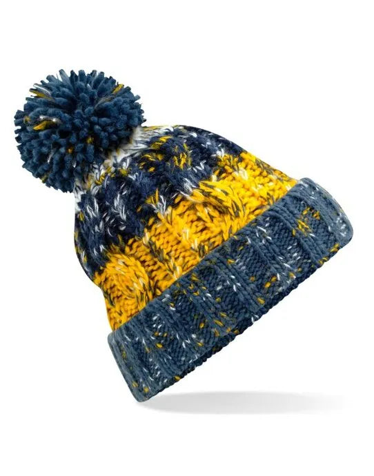 Beechfield Corkscrew Pom Pom Beanie B486 - - Customisable Beanies