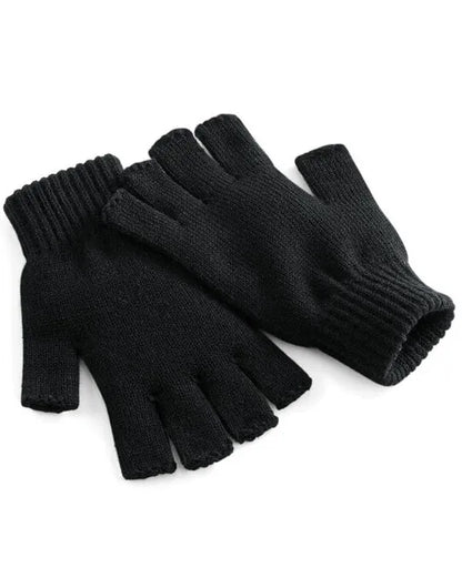 Beechfield Fingerless Gloves B491 - Black S-M - Customisable Gloves