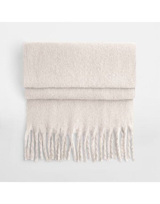 Fluffy Scarf - B496R - Natural Stone O S - Customisable Scarves And Neckwear
