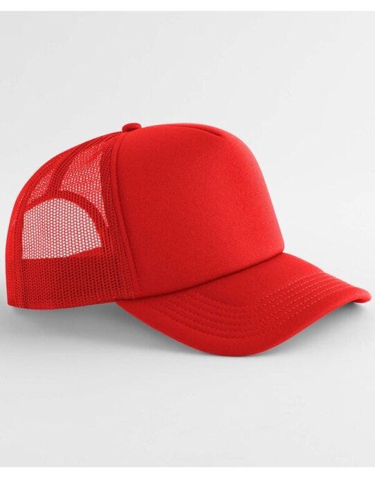 Beechfield Classic Foam Trucker - B634R - Classic Red O S - Customisable Caps &amp; Hats Etc