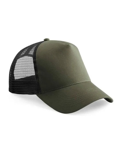 Beechfield Junior Snapback Trucker B640B - Olive Black O S - Customisable Caps
