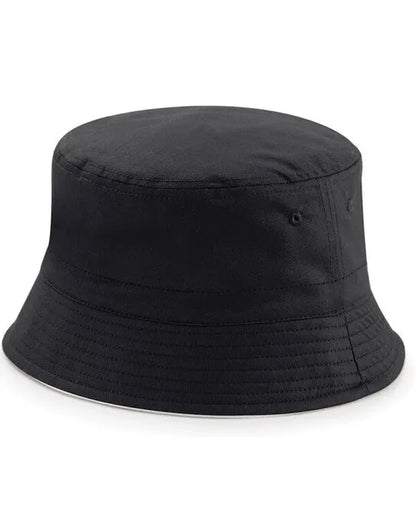 Beechfield Reversible Bucket Hat B686 - Black Light Grey S-M - Customisable Hats