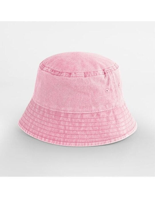 Junior Vintage Bucket Hat - B688B - Vintage Dusky Pink - Customisable Caps &amp; Hats Etc