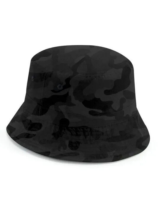 Beechfield Recycled Polyester Bucket Hat B84R - Midnight Camo - Customisable Hats
