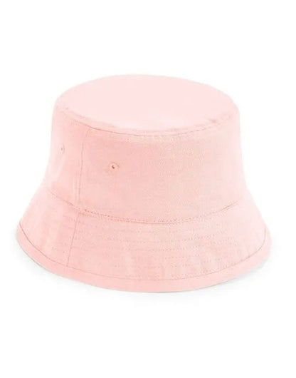 Beechfield Junoir Cotton Bucket Hat B90NB - Powder Pink S M - Customisable Hats