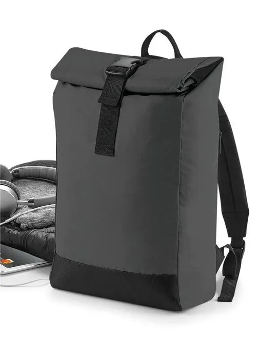 Bagbase Reflective Roll-Top Backpack BG138 - - Customisable Bags