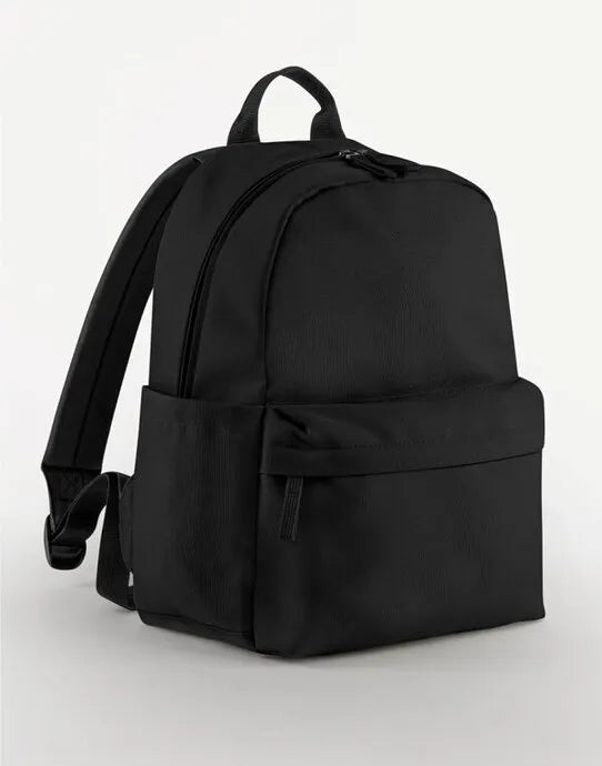Bagbase Premium Recycled Mini Backpack BG185S - Black O S - Customisable Bags