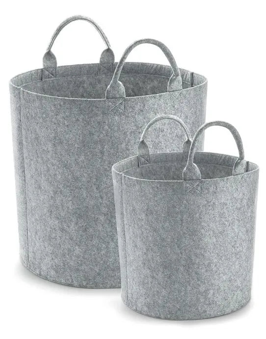 Bagbase Felt Trug bg728 - Grey Melange - Customisable Bags