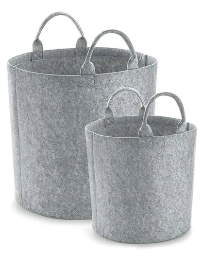 Bagbase Felt Trug bg728 - Grey Melange - Customisable Bags