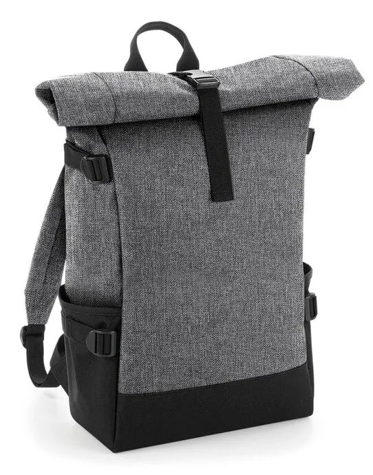 Bagbase Block Roll Top Backpack bg858 - - Customisable Bags