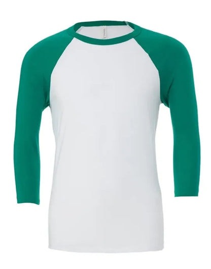 Bella Canvas Unisex 3/4 Sleeve Baseball Tee CA3200 - - Customisable