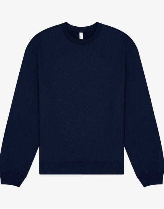 + Canvas Crewneck Heavy Sweat - CA4711 - Navy - Customisable Sweatshirts