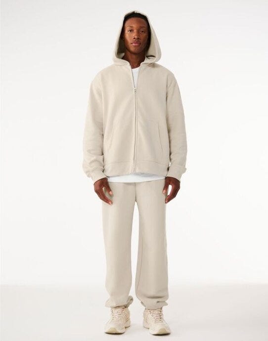 Bella + Canvas Unisex Heavy Zip Hoodie - CA4739 - Dust - Customisable Ladies Sweatshirts And Hoodies