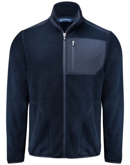 Cutter &amp; Buck C&amp;B Cascade Sherpa Fleece - CB351470 - Dark Navy - Customisable Mens Fleeces