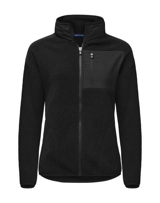 Cutter & Buck C&B Ladies Cascade Sherpa Fleece - CB351471 - Black - Customisable Ladies Fleeces