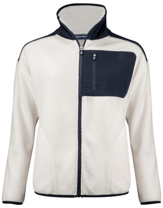Cutter &amp; Buck C&amp;B Ladies Cascade Sherpa Fleece - CB351471 - Shell White - Customisable Ladies Fleeces