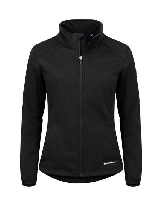 Cutter &amp; Buck C&amp;B Ladies Oak Harbor Softshell Jacket - CB351487 - Black - Customisable Ladies Softshell