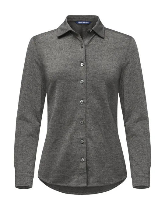 Cutter &amp; Buck - Advantage Shirt Women - Anthracite Melange - Customisable Shirts &amp; Blouses